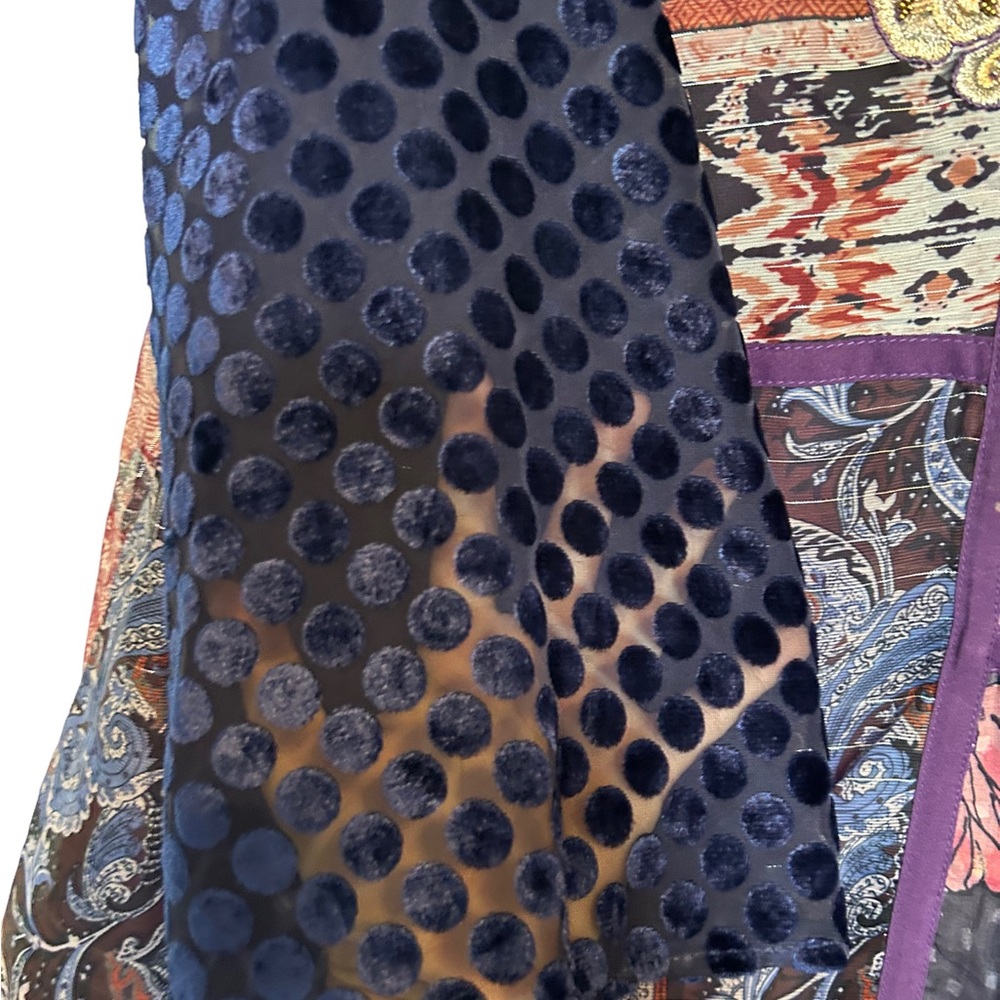 Soft Surroundings Embroidered Patchwork Metallic … - image 3